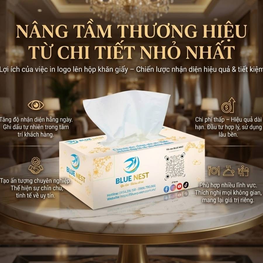 Lợi ích khi sử dụng hộp khăn giấy in logo 