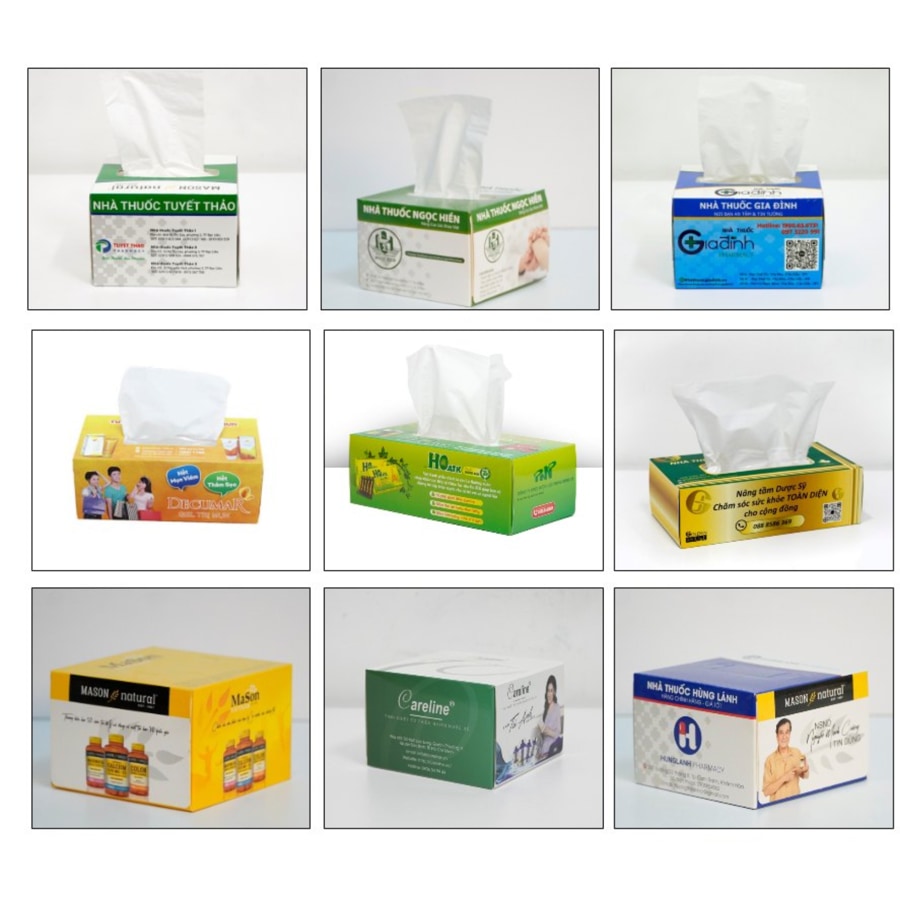 Lựa chọn mẫu hộp khăn giấy và tiến hành thiết kế