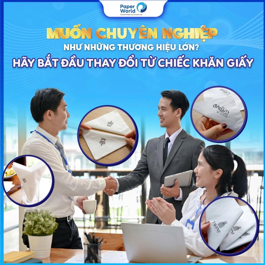 Muốn chuyên nghiệp như những thương hiệu lớn hãy bắt đầu với khăn giấy ăn in logo