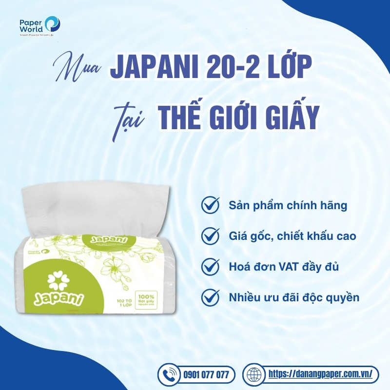 Lợi ích khi mua khăn giấy đa năng Japani 20-1 lớp tại Thế Giới Giấy