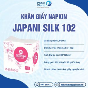 Thông tin sản phẩm Khăn giấy napkin Japani Silk 102