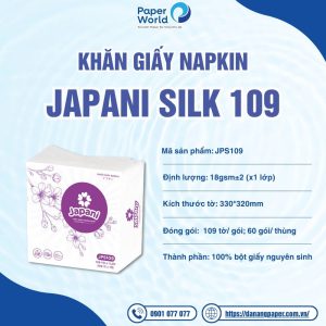 Các thông số kỹ thuật, thông tin của sản phẩm Khăn giấy napkin Japani Silk 109
