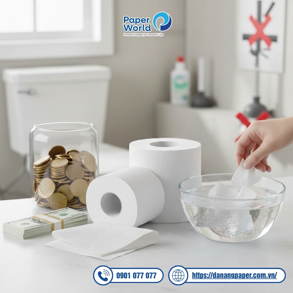Giấy vệ sinh nguyên sinh tối ưu chi phí doanh nghiệp