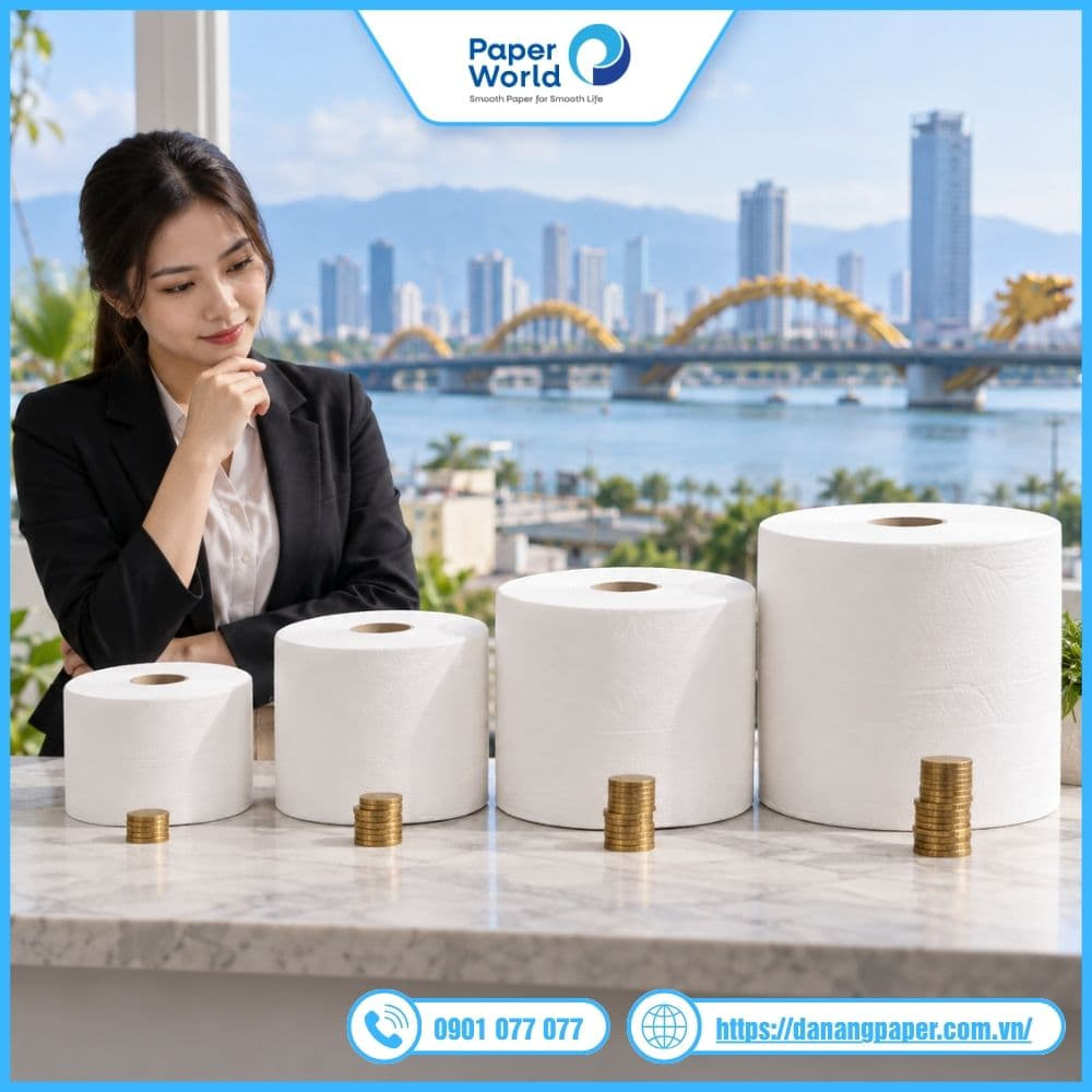 Giá giấy vệ sinh cuộn lớn Đà Nẵng bao nhiêu tiền