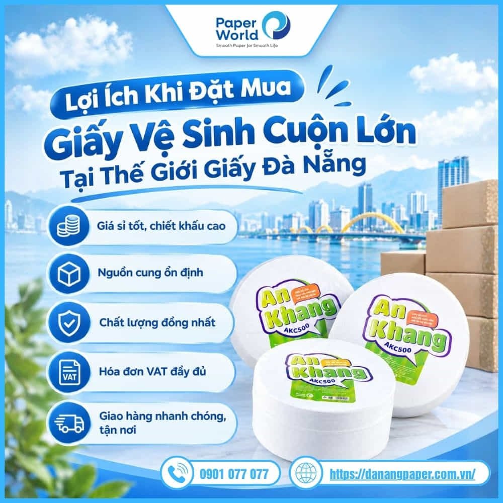 Lợi thế khi mua giấy vệ sinh cuộn lớn tại TGG Đà Nẵng