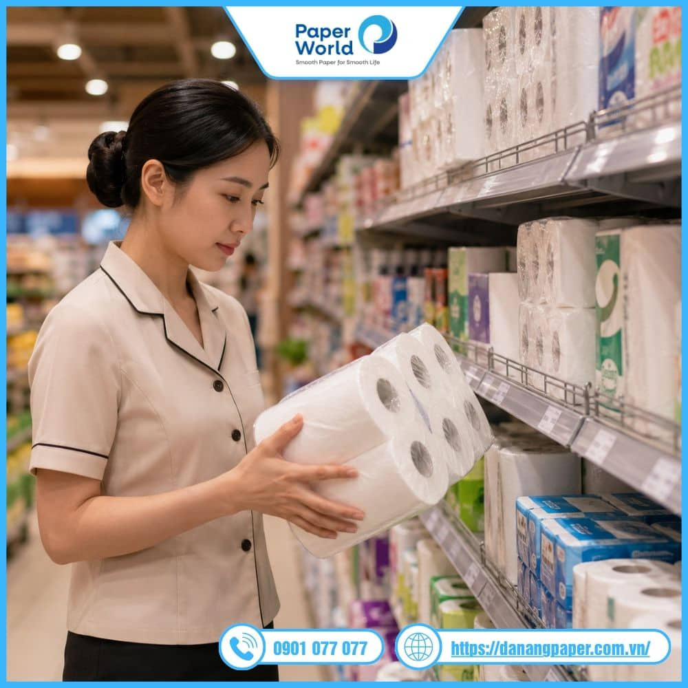Mua giấy vệ sinh cho khách sạn tại siêu thị Đà Nẵng